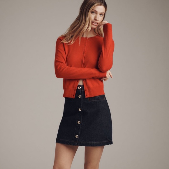 Anthropologie The Juliet Crew-Neck Cardigan Sweater: Cotton Blend Edition - Picture 4 of 4